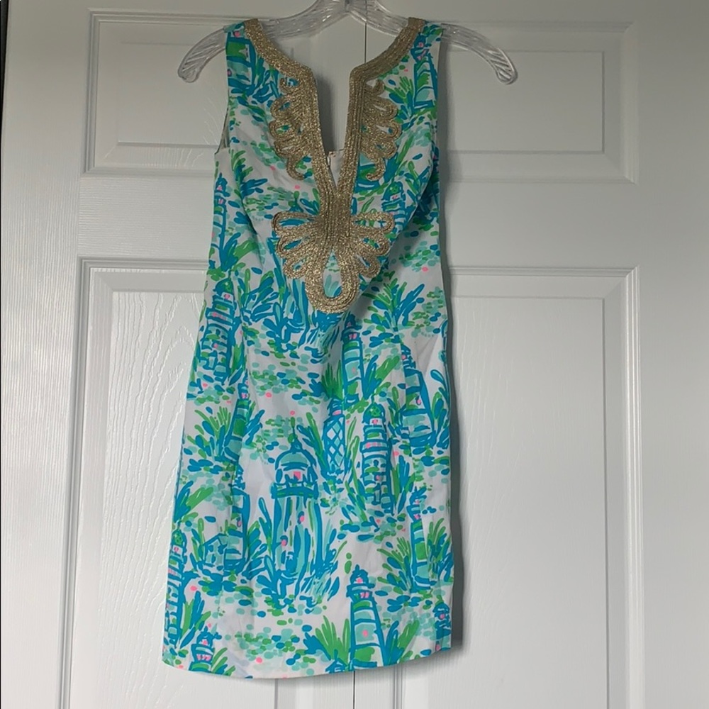 Lilly Pulitzer Janice Dress in High Beam Fits 0